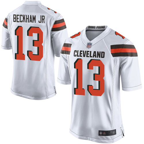Women Cleveland Browns #13 Beckham Jr White Nike Vapor Untouchable Limited NFL Jerseys->women nfl jersey->Women Jersey